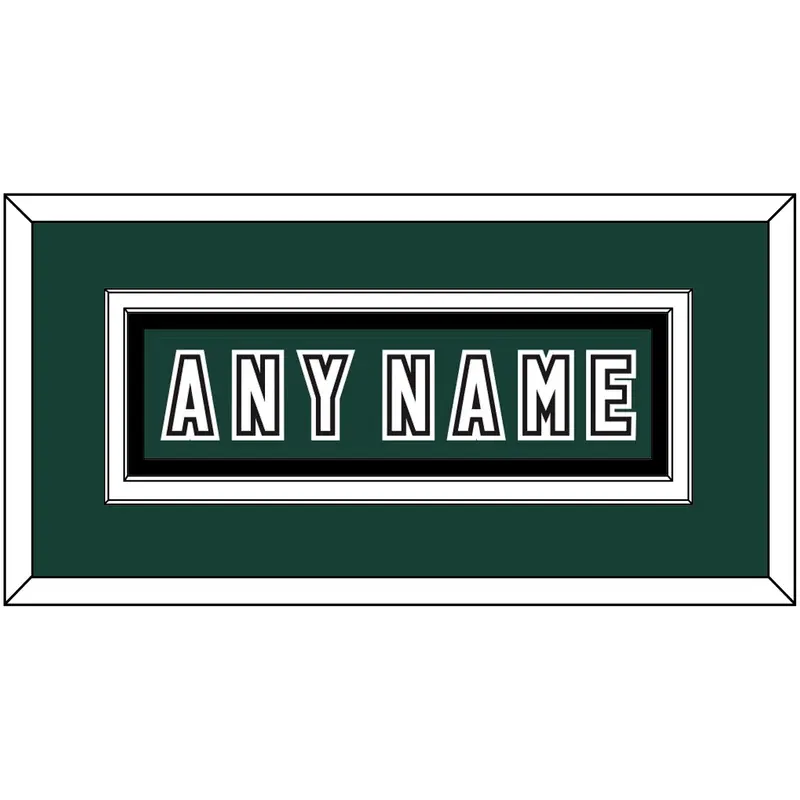 Michigan State Hockey Nameplate - Alternate Road Green (2006-2007) - Double Mat 2