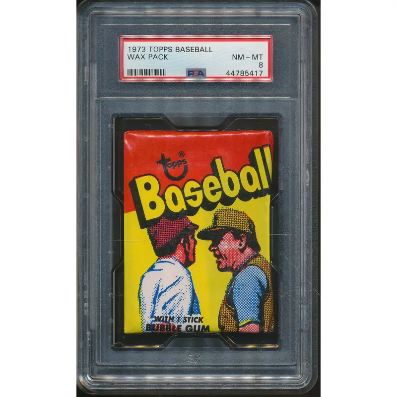 1973 Topps Baseball Unopened Wax Pack PSA 8