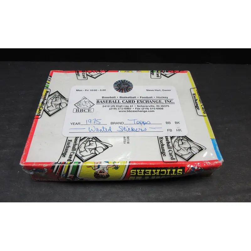1975 Topps Wanted Stickers Unopened Wax Box (Authenticate)