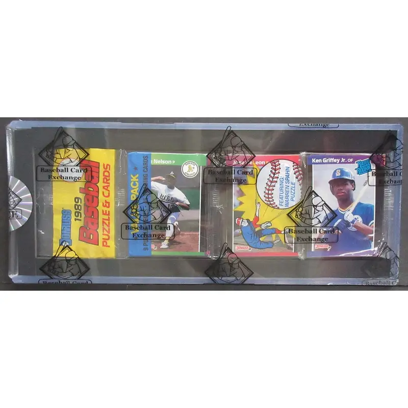 1989 Donruss Baseball Unopened Rack Pack (Griffey Jr. RC Top) (BBCE)
