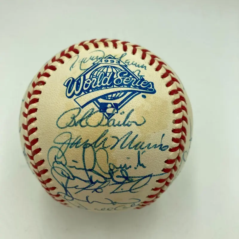 1993 Toronto Blue Jays World Series Champs Team Signed W.S. Baseball JSA COA