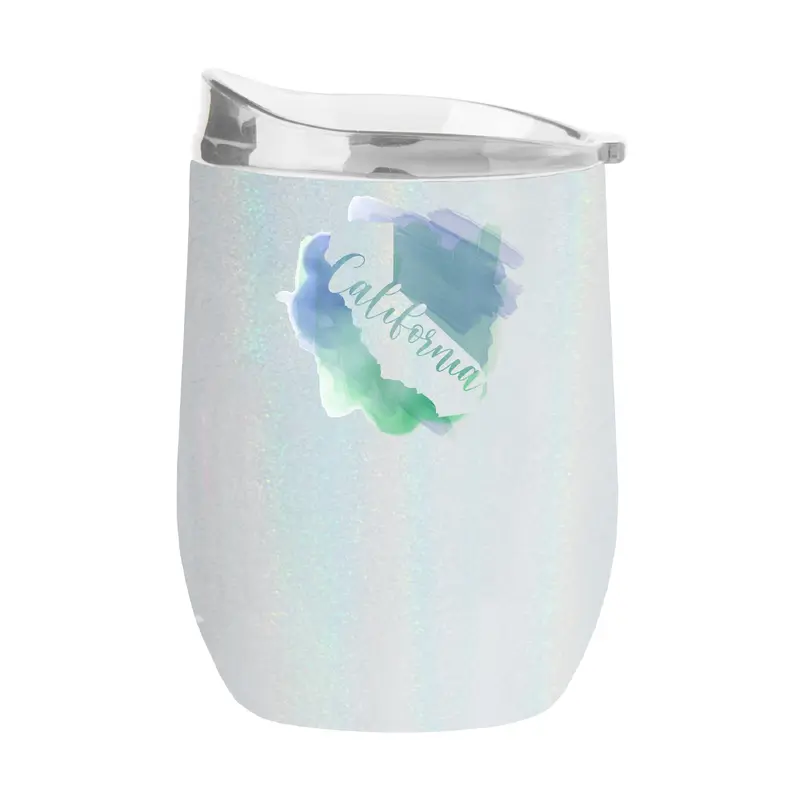 California 16oz Local State Pride Iridescent Curved Beverage