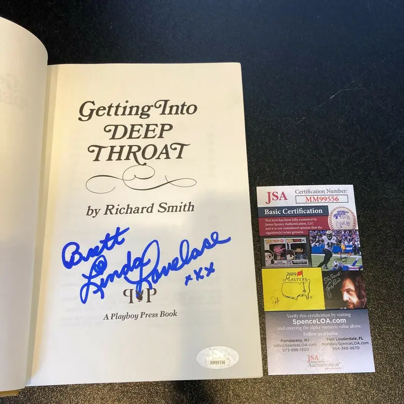 Linda Lovelace Signed Autographed Deepthroat Book With JSA COA