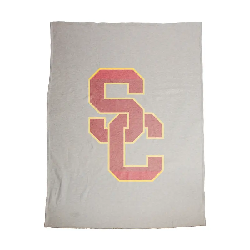 USC Oversized Logo Sublimated Sweatshirt Blanket