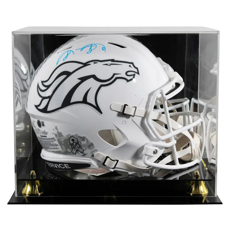 Broncos Shannon Sharpe Signed STS III F/S Speed Proline Helmet W/ Case BAS Wit