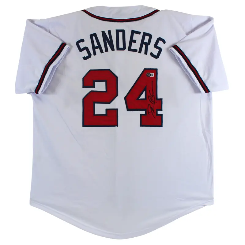 Deion Sanders Authentic Signed White Pro Style Jersey Autographed BAS Witnessed