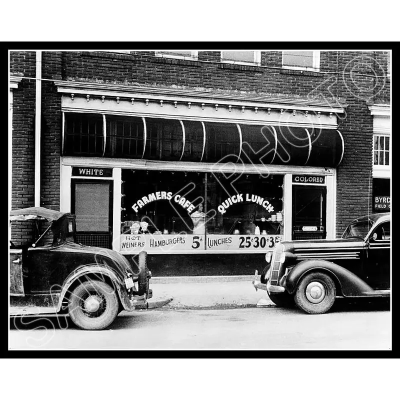 1940 Segregated Restaurant 11X14 Photo - Durham North Carolina - 2489