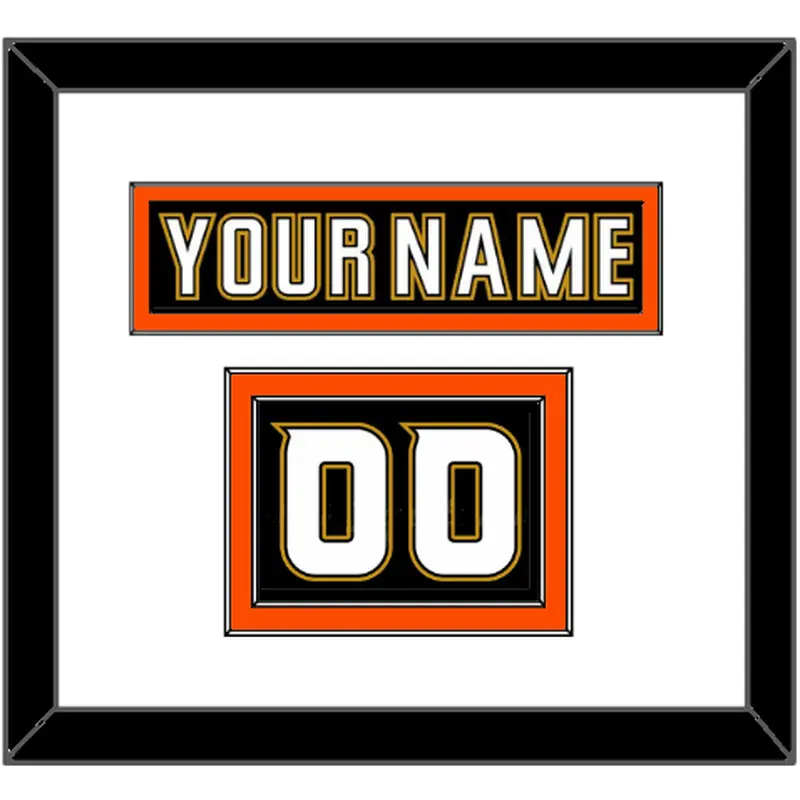 Anaheim Nameplate & Number (Shoulder) - Home Black (2006-2014) - Double Mat 2