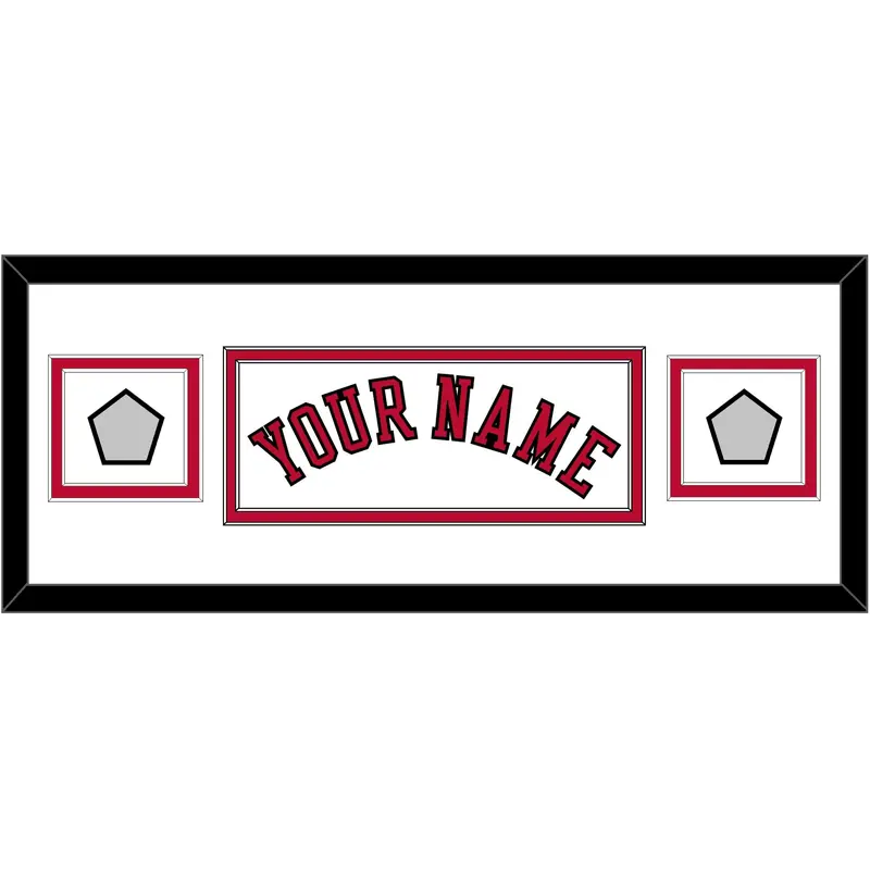 Chicago Name & 2 Champions Trophy Patches - Home White (1986-2017) - Double Mat 2