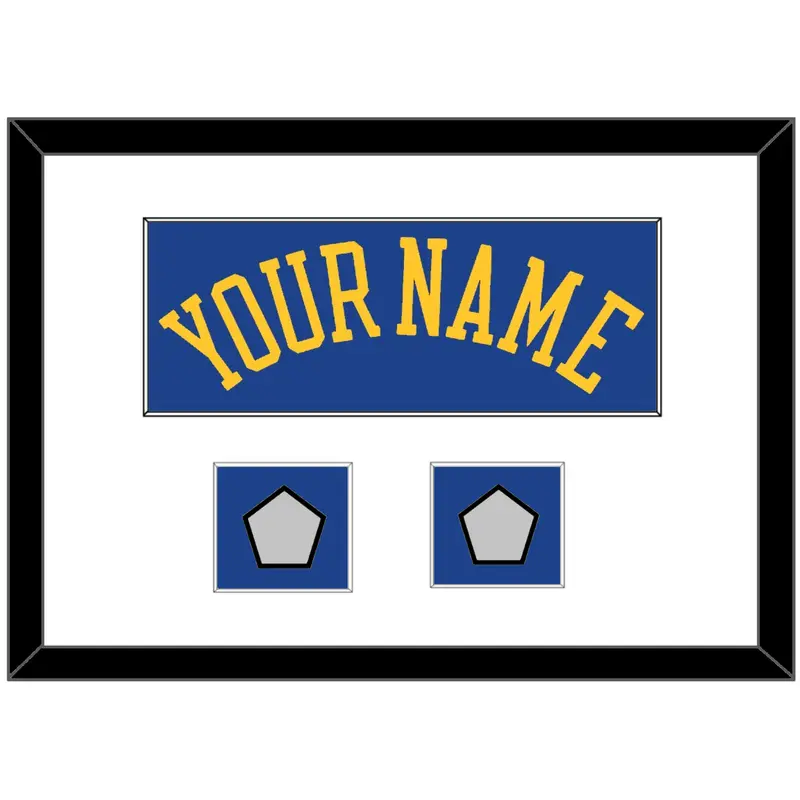 Golden State Name & 2 Champions Patches - Road Blue (2010-2019) - Single Mat 1
