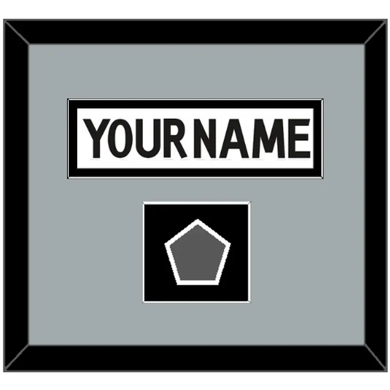 Los Angeles Nameplate & Stanley Cup Champions Patch - Road White (2011-2017) - Single Mat 4
