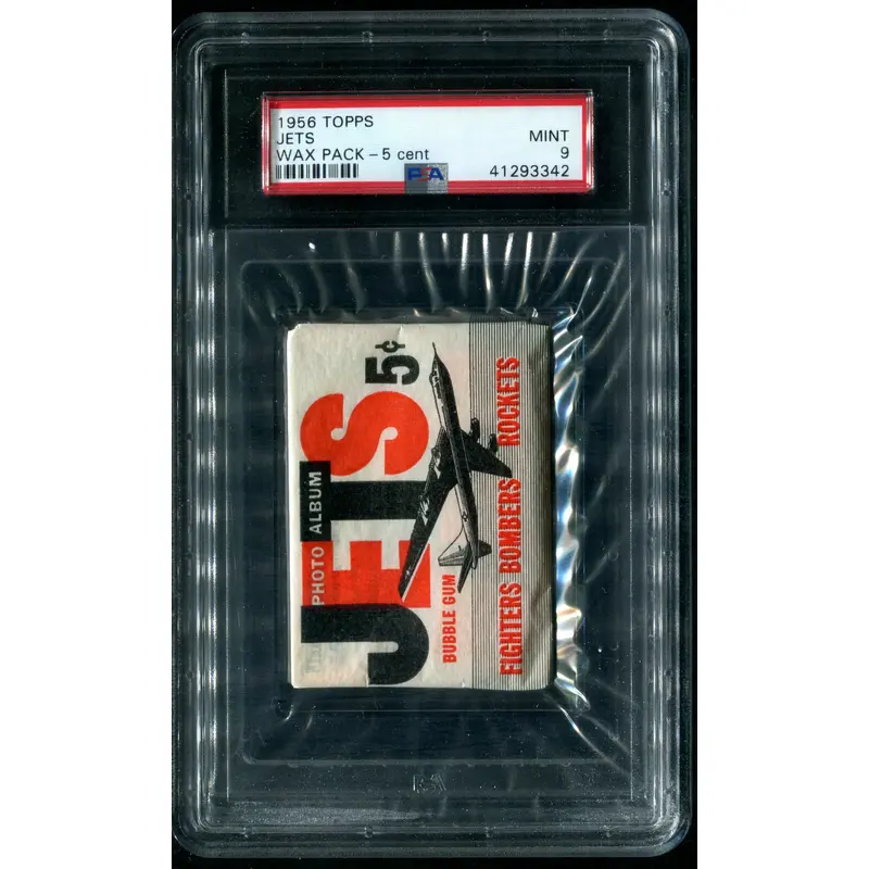 1956 Topps Jets Unopened 5 Cent Wax Pack PSA 9