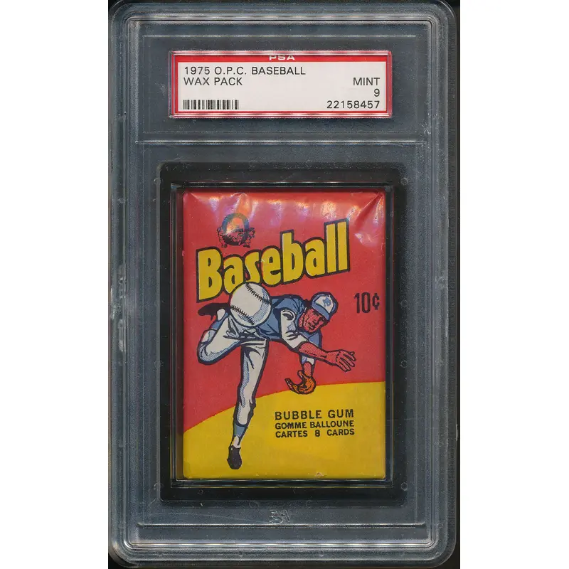 1975 OPC O-Pee-Chee Baseball Unopened Wax Pack PSA 9