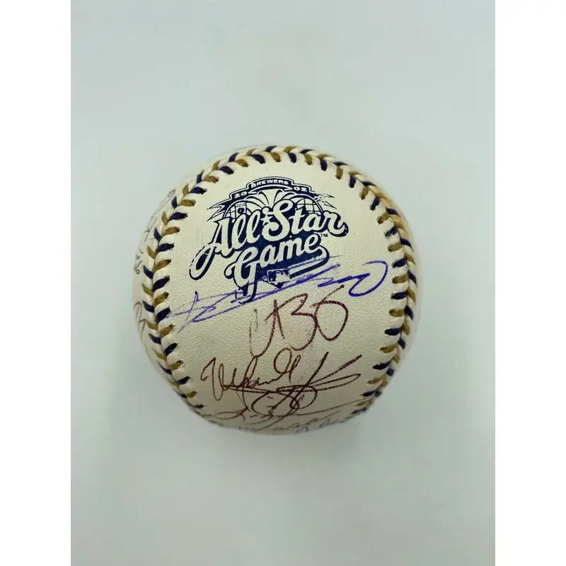 2002 All Star Game Signed Baseball Vladimir Guerrero Mike Piazza 27 Sigs JSA COA