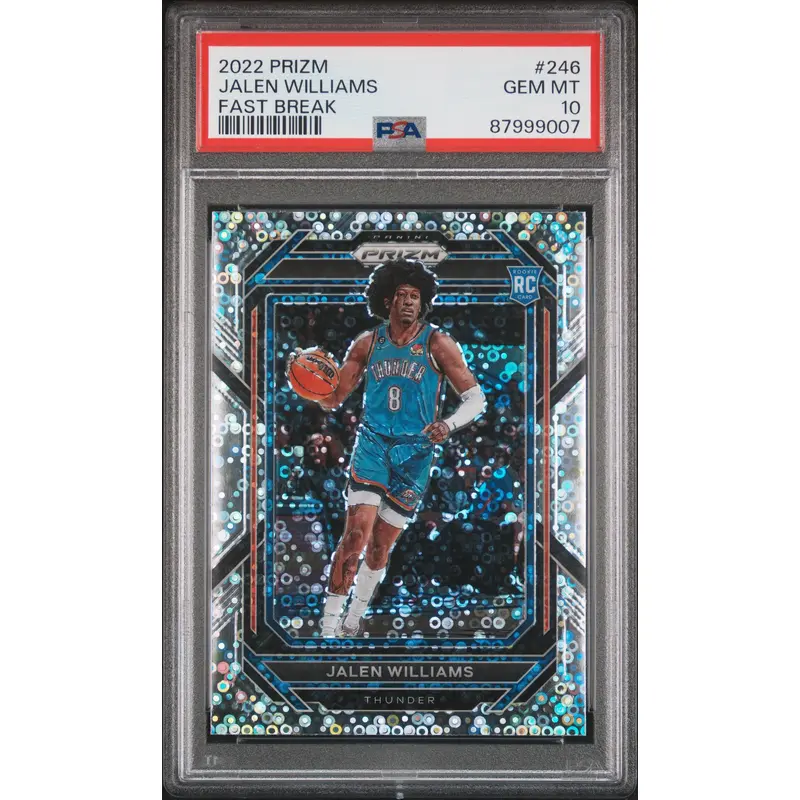 Jalen Williams 2022 Panini Prizm #246 Fast Break PSA 10 Gem Mint