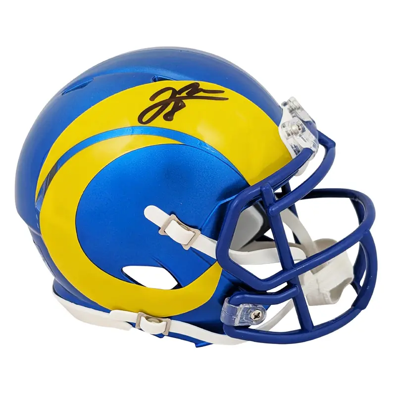 Rams Jared Verse Authentic Signed Speed Mini Helmet Autographed BAS Witnessed