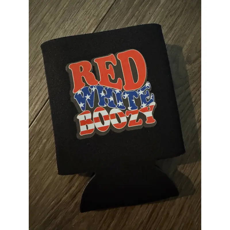 Red White Boozy Koozie