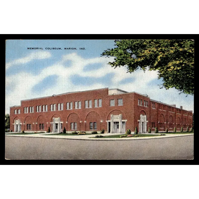 Vintage Marion, Indiana HS Gymnasium Postcard