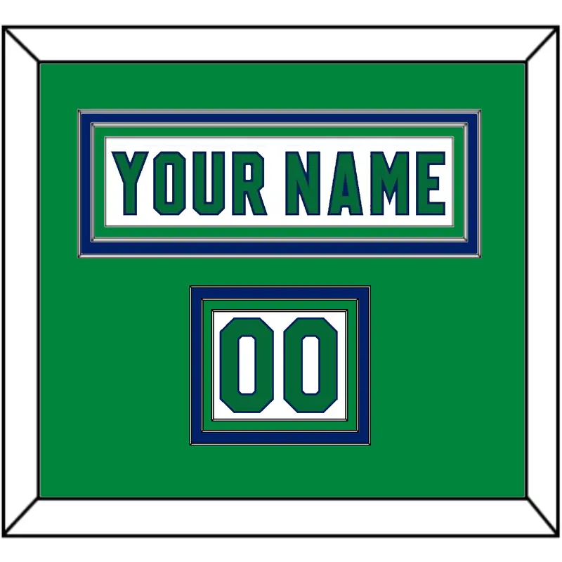 Carolina Nameplate & Number (Shoulder) - Heritage White - Triple Mat 2