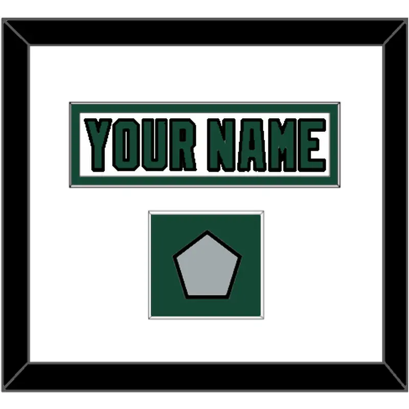 Dallas Nameplate & Stanley Cup Champions Patch - Home White (1994-1999) - Single Mat 1