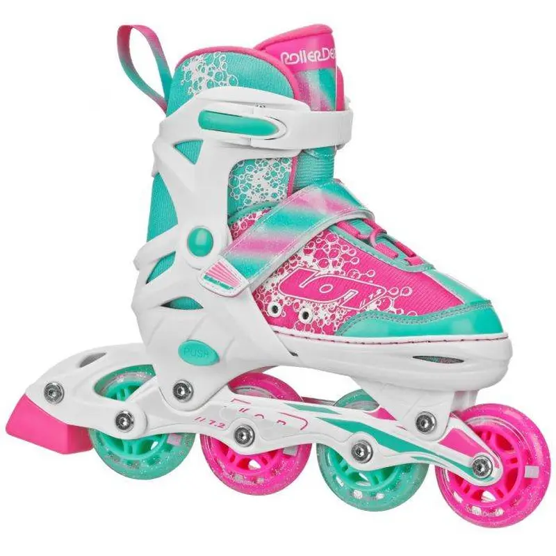 New Roller Derby Girls Ion 7.2 Adjustable Inline Skates Size 2-5