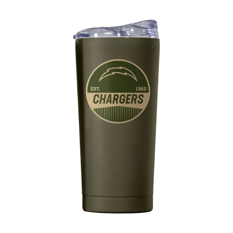 LA Chargers 20oz Badge Powder Coat Tumbler
