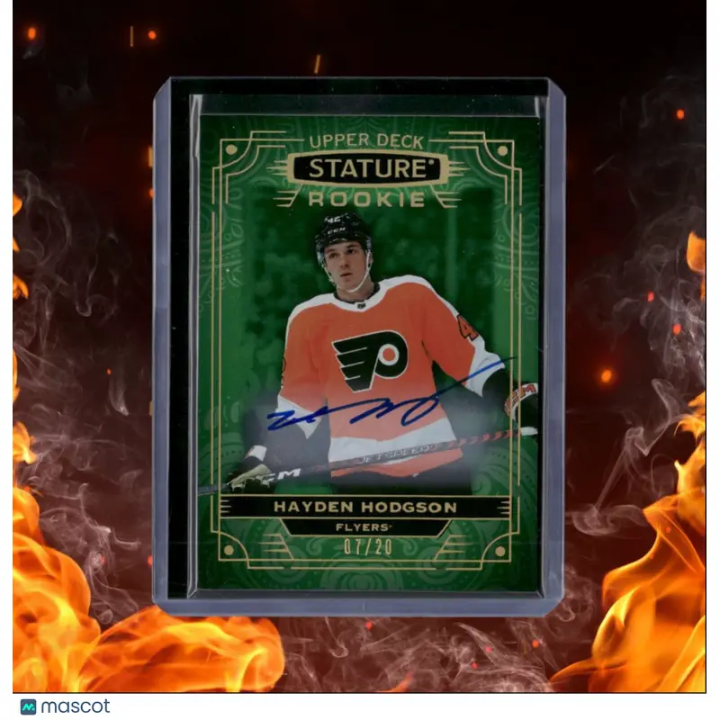 2022-23 Upper Deck Stature Hayden Hodgson Green Variation Rookie Auto 07/20 #192