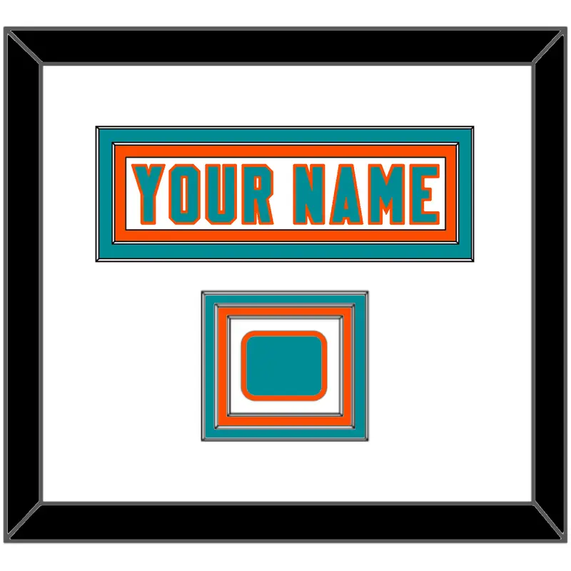 Miami Nameplate & Jersey Logo Patch - White Jersey - Triple Mat 1