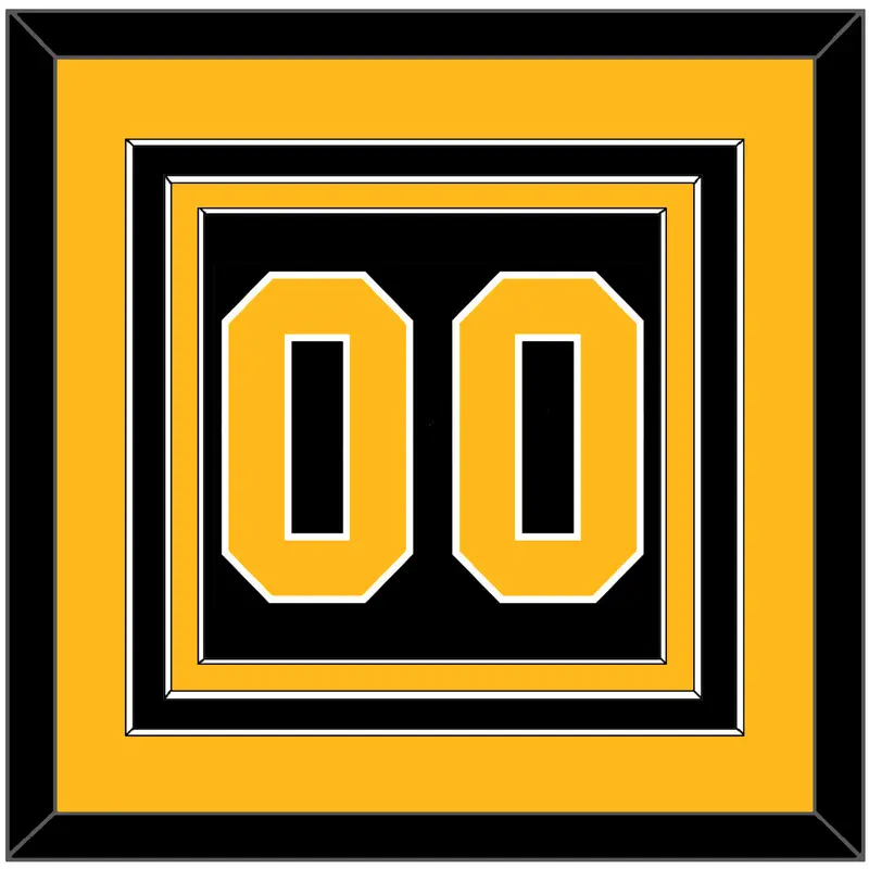 Pittsburgh Number (Back) - Road Black (1981-1984) - Triple Mat 3