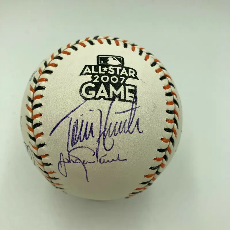2007 All Star Game Signed Baseball Ichiro Suzuki Justin Verlander MLB Authentic