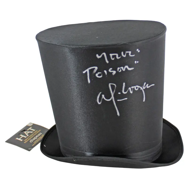 Alice Cooper "You're Poison" Signed Costume Top Hat BAS Witnessed #WC91132