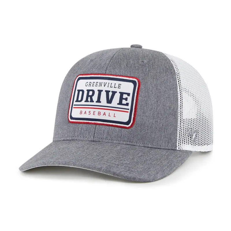 Greenville Drive 47 Brand Charcoal Ellington Patch Trucker