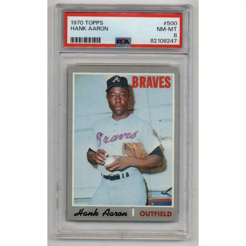 Hank Aaron 1970 Topps #500 PSA 8 Near Mint-Mint