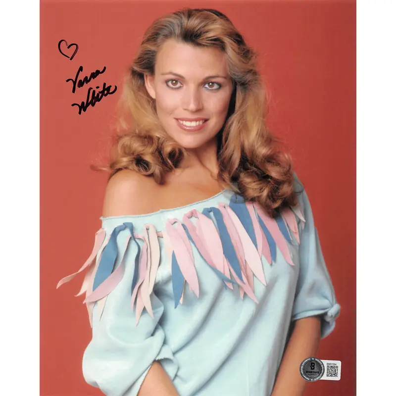 Vanna White Wheel of Fortune Authentic Signed 8x10 Sexy Photo BAS #BM01584