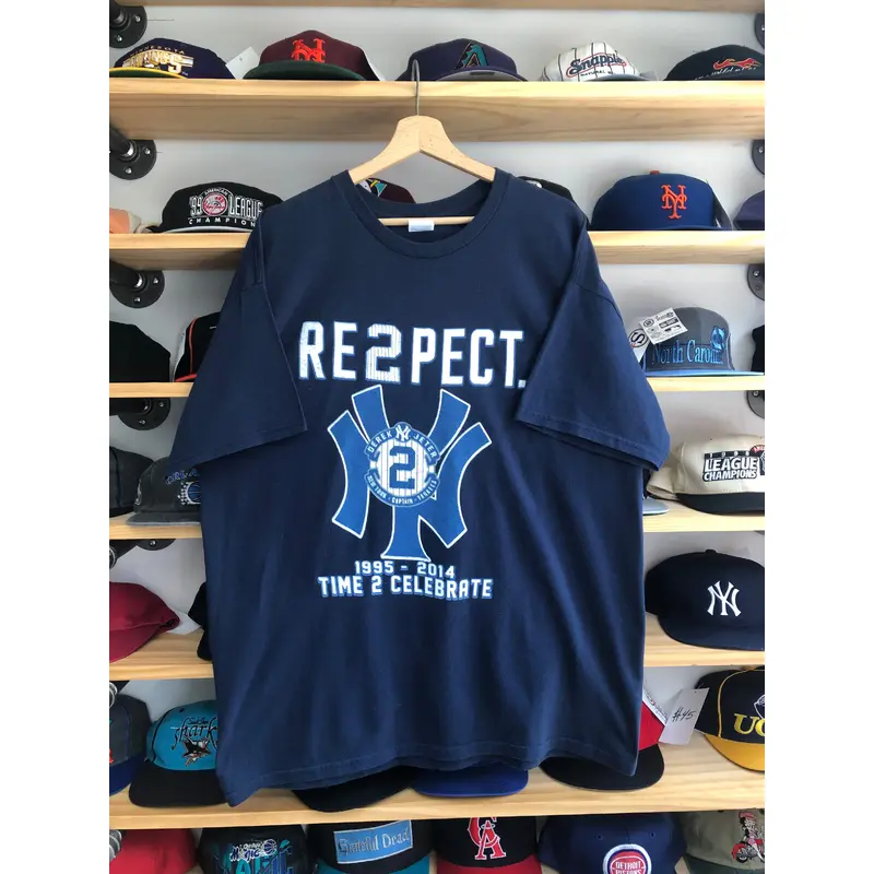 2014 New York Yankees Re2pect Farewell Derek Jeter Boot Tee Size XL