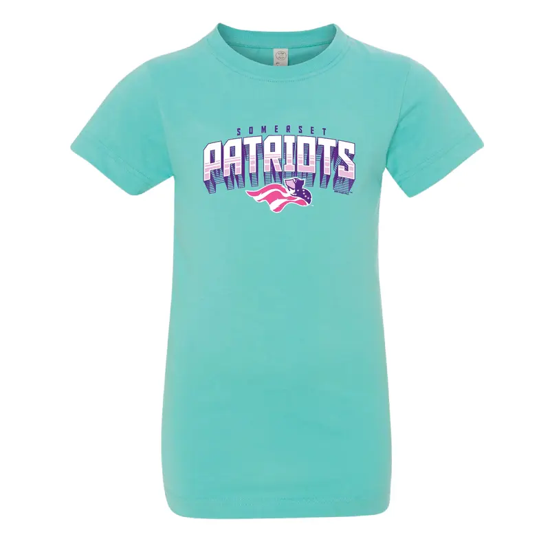 Somerset Patriots Youth Girls Caribbean Kapow Fine Jersey Tee