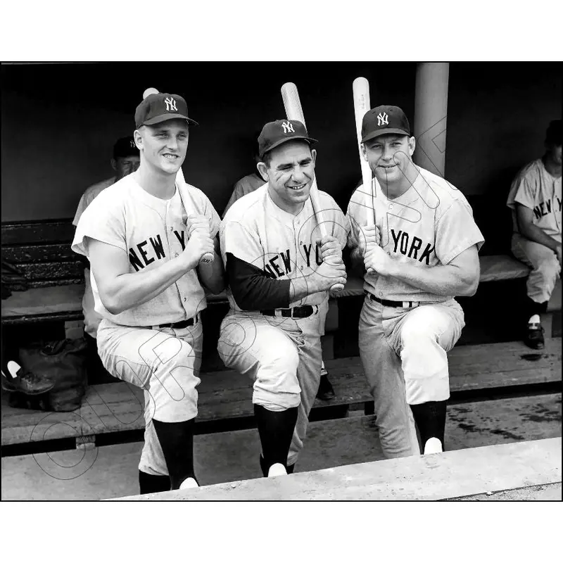 1961 Mickey Mantle Roger Maris 11X14 Photo - Yogi Berra New York Yankees - 3309