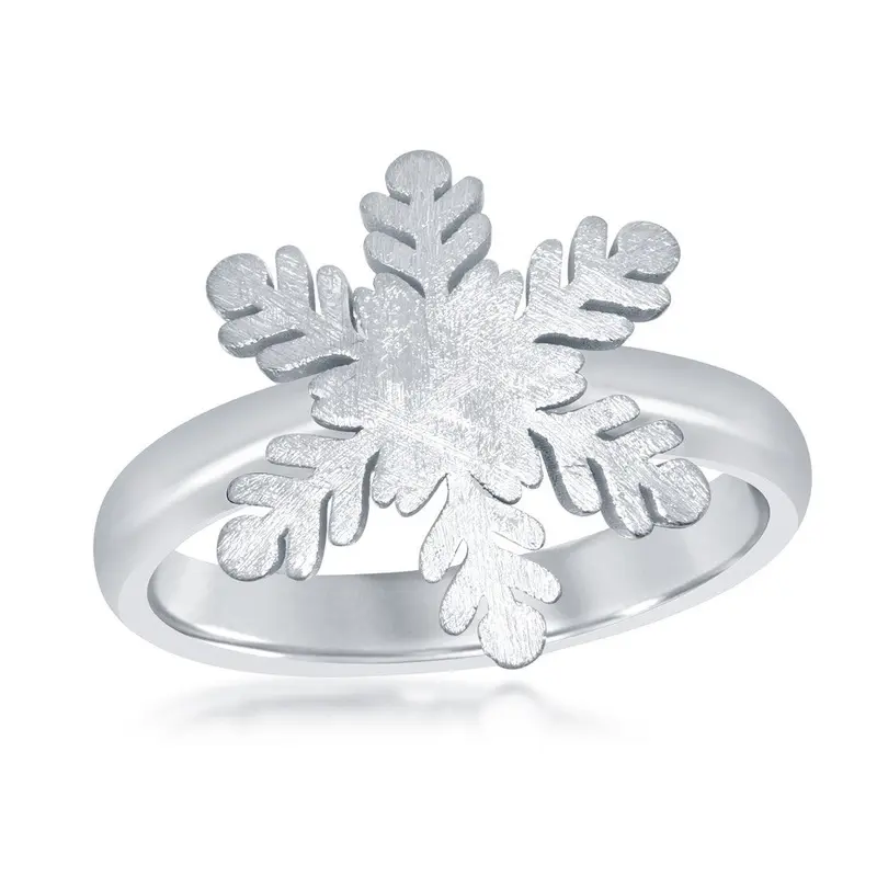 Sterling Silver Snowflake Ring