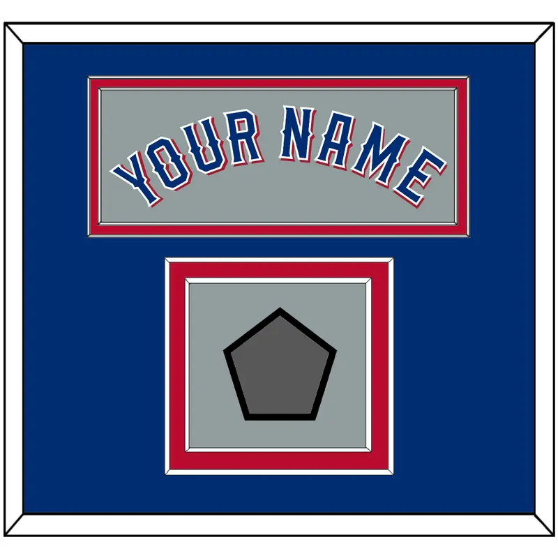 Texas Name & World Series Champions Patch - Road Gray (2020-2023) - Double Mat 3