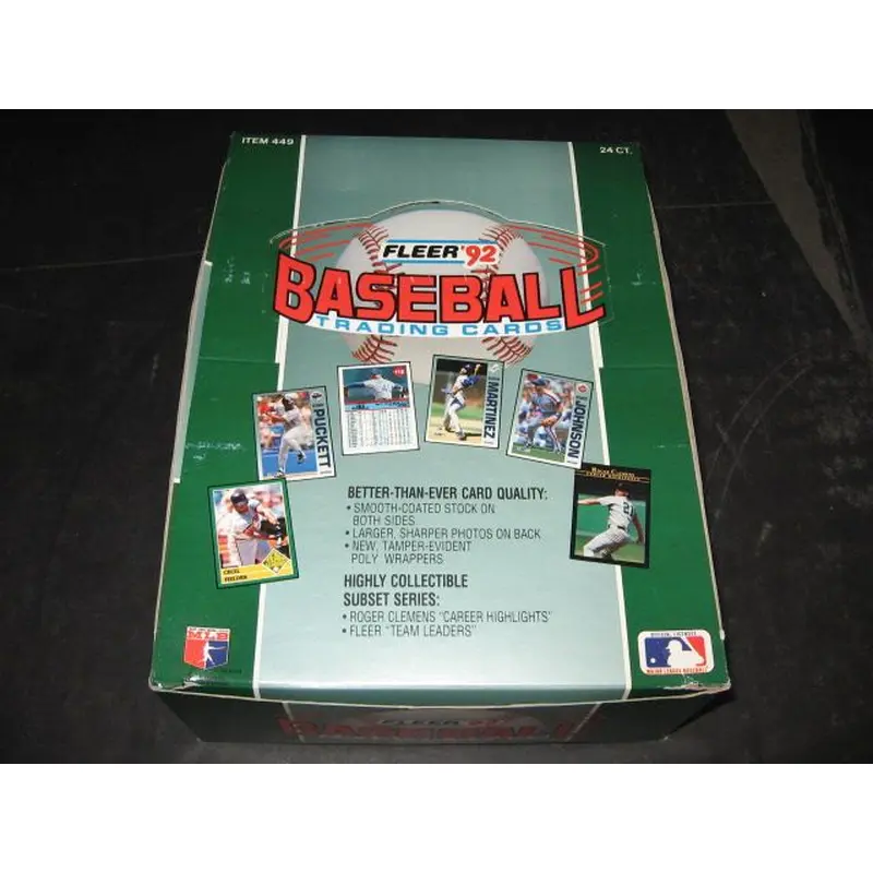1992 Fleer Baseball Rack Box
