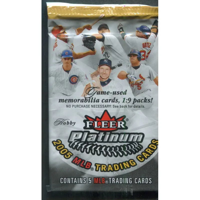 2005 Fleer Platinum Baseball Unopened Pack (Hobby) (5)