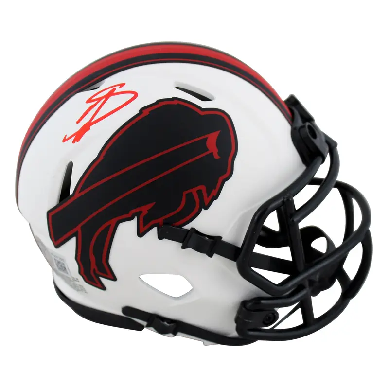 Bills Stefon Diggs Authentic Signed Lunar Speed Mini Helmet BAS Witnessed