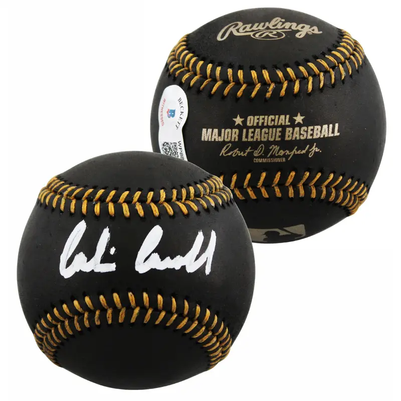 D-Backs Corbin Carroll Authentic Signed Black Oml Baseball BAS Witness #WP88919