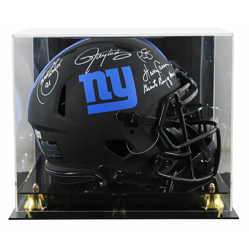 Giants (4) Barber, Taylor +2 Signed Eclipse F/S Speed Proline Helmet W/ Case BAS