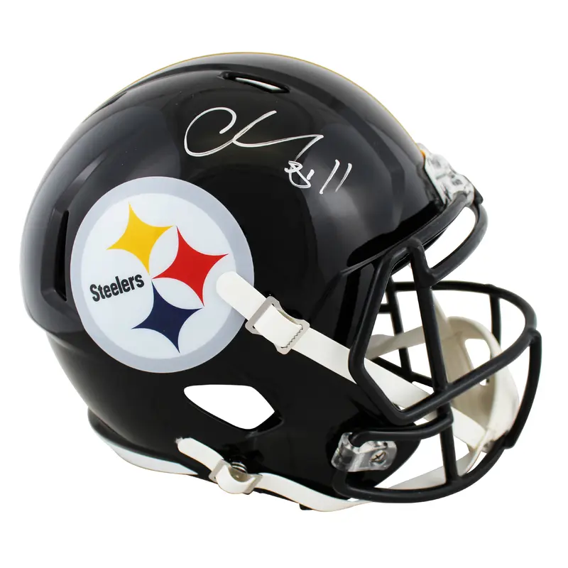 Steelers Chase Claypool Signed Full Size Speed Rep Helmet w/ Silver Sig BAS Wit