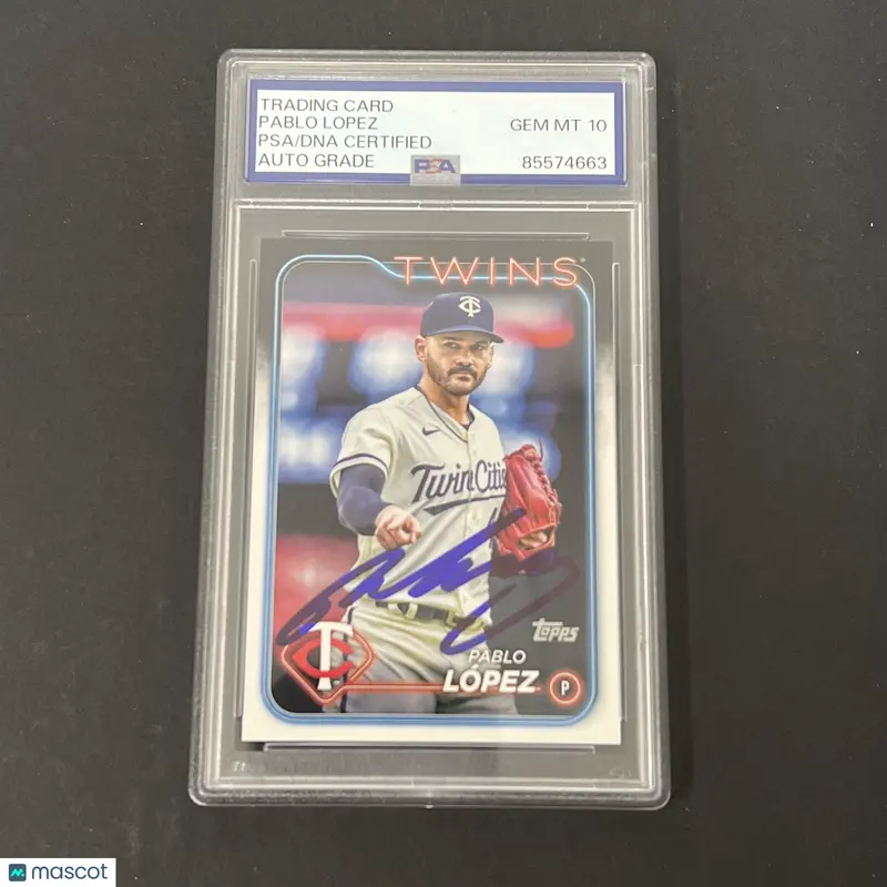 2024 Topps Update Series 2 #651 Pablo Lopez signed card PSA Auto 10