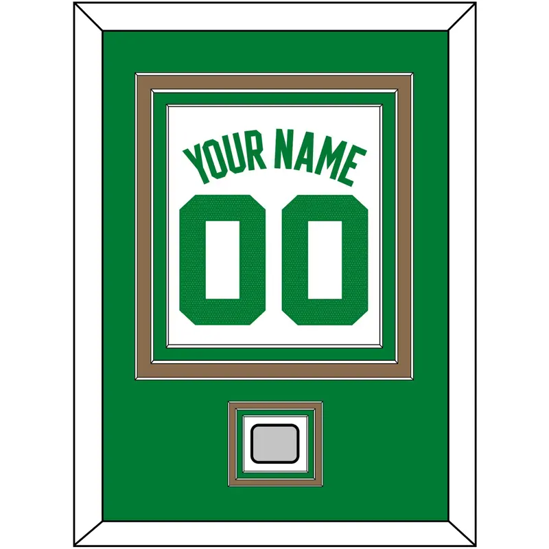 Boston Name & Number With Champions Patch - White Association - Triple Mat 2