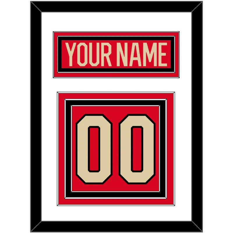 Canada Men's Hockey Nameplate & Number (Back) - 2025 4 Nations Red - Triple Mat 1