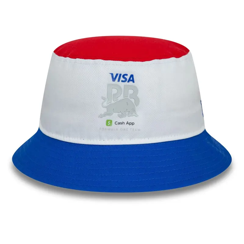 Visa Cash App Racing Bulls Block White Tapered Bucket Cap