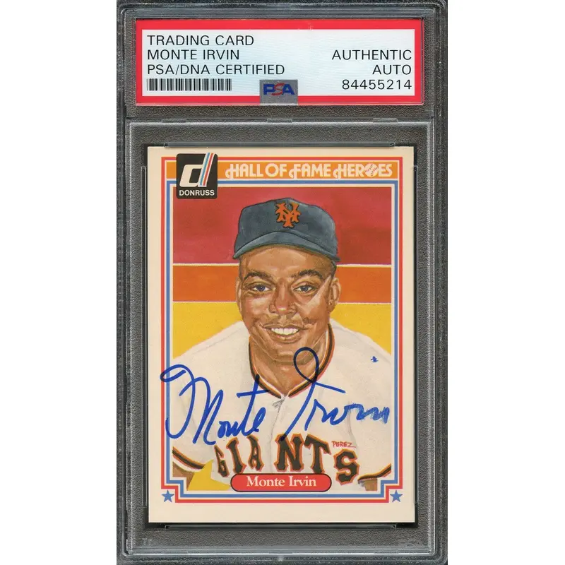 1983 Donruss #15 Monte Irvin Signed Score Card PSA Slabbed Auto Giants